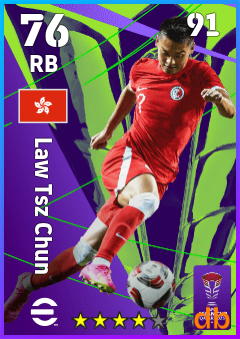 Law Tsz Chun — RB, OVR 76, MAX 91