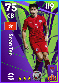 Sean Tse — CB, OVR 75, MAX 89