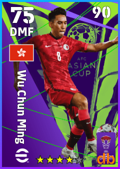 Wu Chun Ming — DMF, OVR 75, MAX 90