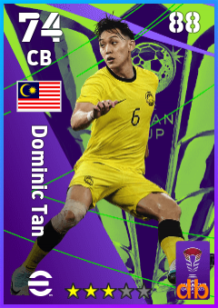Dominic Tan — CB, OVR 74, MAX 88
