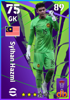 Syihan Hazmi — GK, OVR 75, MAX 89