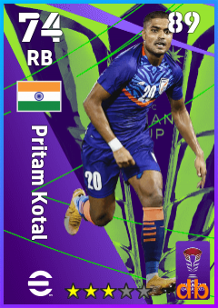 Pritam Kotal — RB, OVR 74, MAX 89