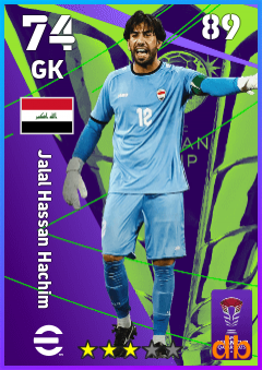 Jalal Hassan Hachim — GK, OVR 74, MAX 89