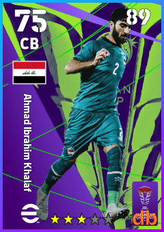 Ahmad Ibrahim Khalaf — CB, OVR 75, MAX 89
