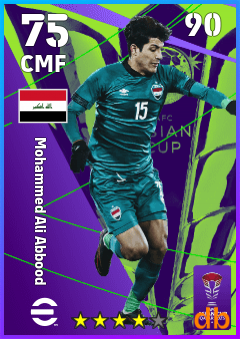 Mohammed Ali Abbood — CMF, OVR 75, MAX 90