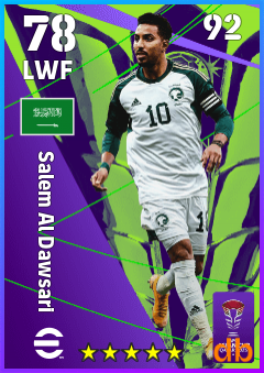 Salem Al Dawsari — LWF, OVR 78, MAX 92
