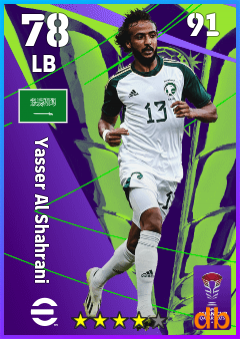 Yasser Al Shahrani — LB, OVR 78, MAX 91