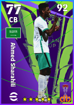 Ahmed Sharahili — CB, OVR 77, MAX 92