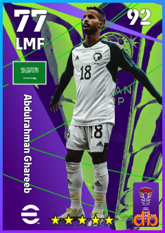 Abdulrahman Ghareeb — LMF, OVR 77, MAX 92
