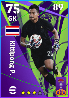 Kittipong P. — GK, OVR 75, MAX 89