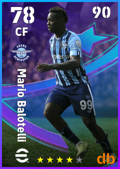 Mario Balotelli — CF, OVR 78, MAX 90