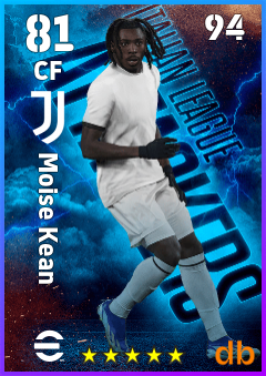 Moise Kean — CF, OVR 81, MAX 94