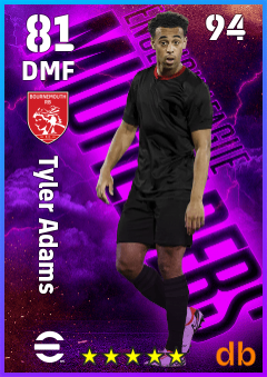 Tyler Adams — DMF, OVR 81, MAX 94