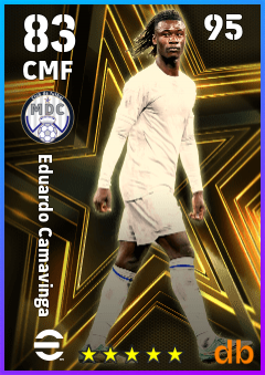 Eduardo Camavinga — CMF, OVR 83, MAX 95