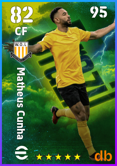Matheus Cunha — CF, OVR 82, MAX 95