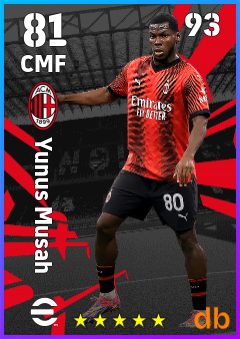 Yunus Musah — CMF, OVR 81, MAX 93