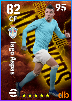 Iago Aspas — CF, OVR 82, MAX 95