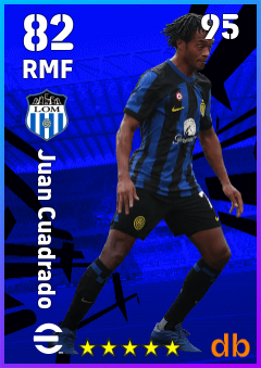 Juan Cuadrado — RMF, OVR 82, MAX 95