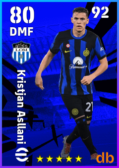 Kristjan Asllani — DMF, OVR 80, MAX 92