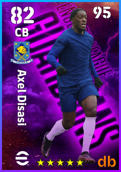 Axel Disasi — CB, OVR 82, MAX 95
