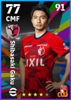 Shibasaki Gaku — CMF, OVR 77, MAX 91