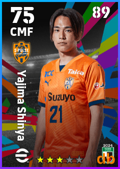 Yajima Shinya — CMF, OVR 75, MAX 89
