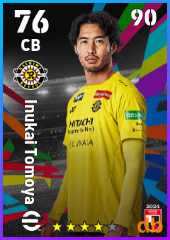 Inukai Tomoya — CB, OVR 76, MAX 90