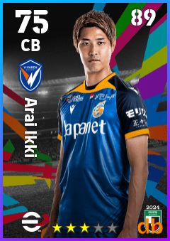 Arai Ikki — CB, OVR 75, MAX 89