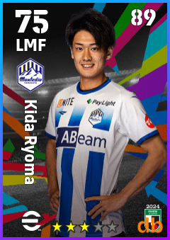 Kida Ryoma — LMF, OVR 75, MAX 89