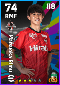 Matsuoka Rimu — RMF, OVR 74, MAX 88