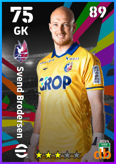 Svend Brodersen — GK, OVR 75, MAX 89