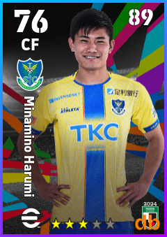 Minamino Harumi — CF, OVR 76, MAX 89