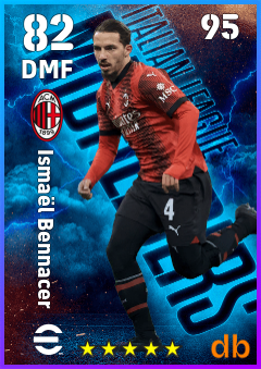 Ismaël Bennacer — DMF, OVR 82, MAX 95