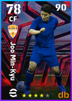 Joo Min-Kyu — CF, OVR 78, MAX 90