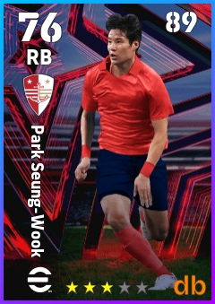 Park Seung-Wook — RB, OVR 76, MAX 89