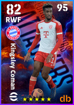 Kingsley Coman — RWF, OVR 82, MAX 95