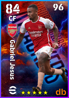 Gabriel Jesus — CF, OVR 84, MAX 96