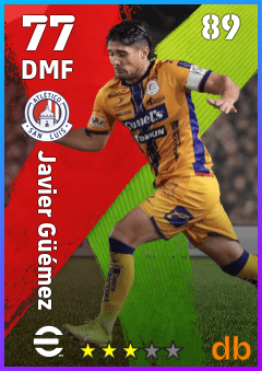 Javier Güémez — DMF, OVR 77, MAX 89