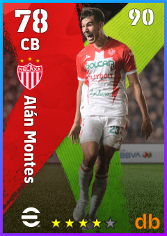 Alán Montes — CB, OVR 78, MAX 90