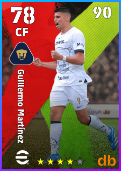 Guillermo Martínez — CF, OVR 78, MAX 90