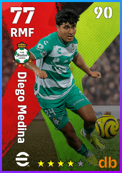 Diego Medina — RMF, OVR 77, MAX 90