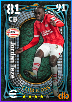 Jordan Teze — CB, OVR 81, MAX 91