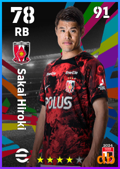 Sakai Hiroki — RB, OVR 78, MAX 91