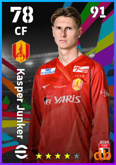 Kasper Junker — CF, OVR 78, MAX 91