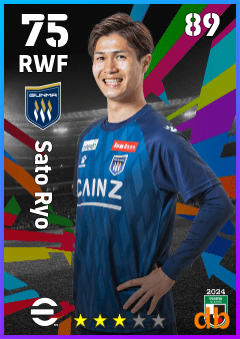 Sato Ryo — RWF, OVR 75, MAX 89