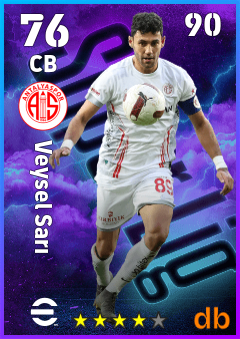 Veysel Sarı — CB, OVR 76, MAX 90