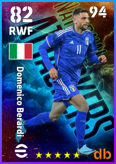 Domenico Berardi — RWF, OVR 82, MAX 94