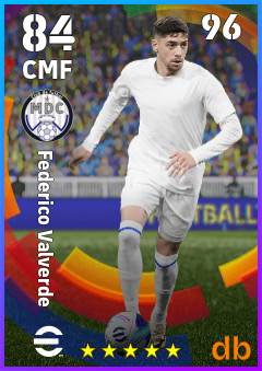 Federico Valverde — CMF, OVR 84, MAX 96