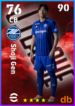 Shoji Gen — CB, OVR 76, MAX 90