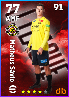 Matheus Sávio — AMF, OVR 77, MAX 91